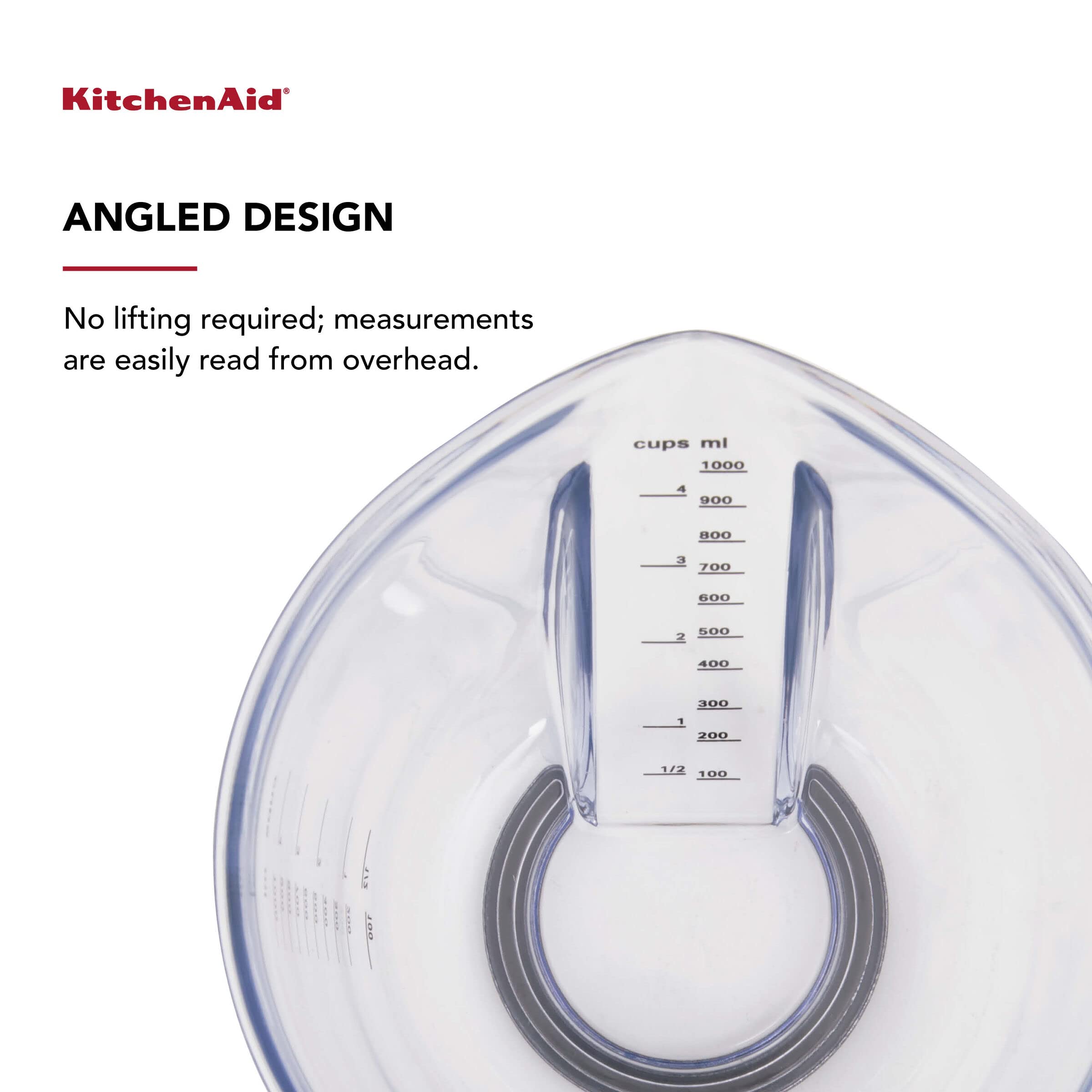 KitchenAid nonslip handle texture providing secure, comfortable grip