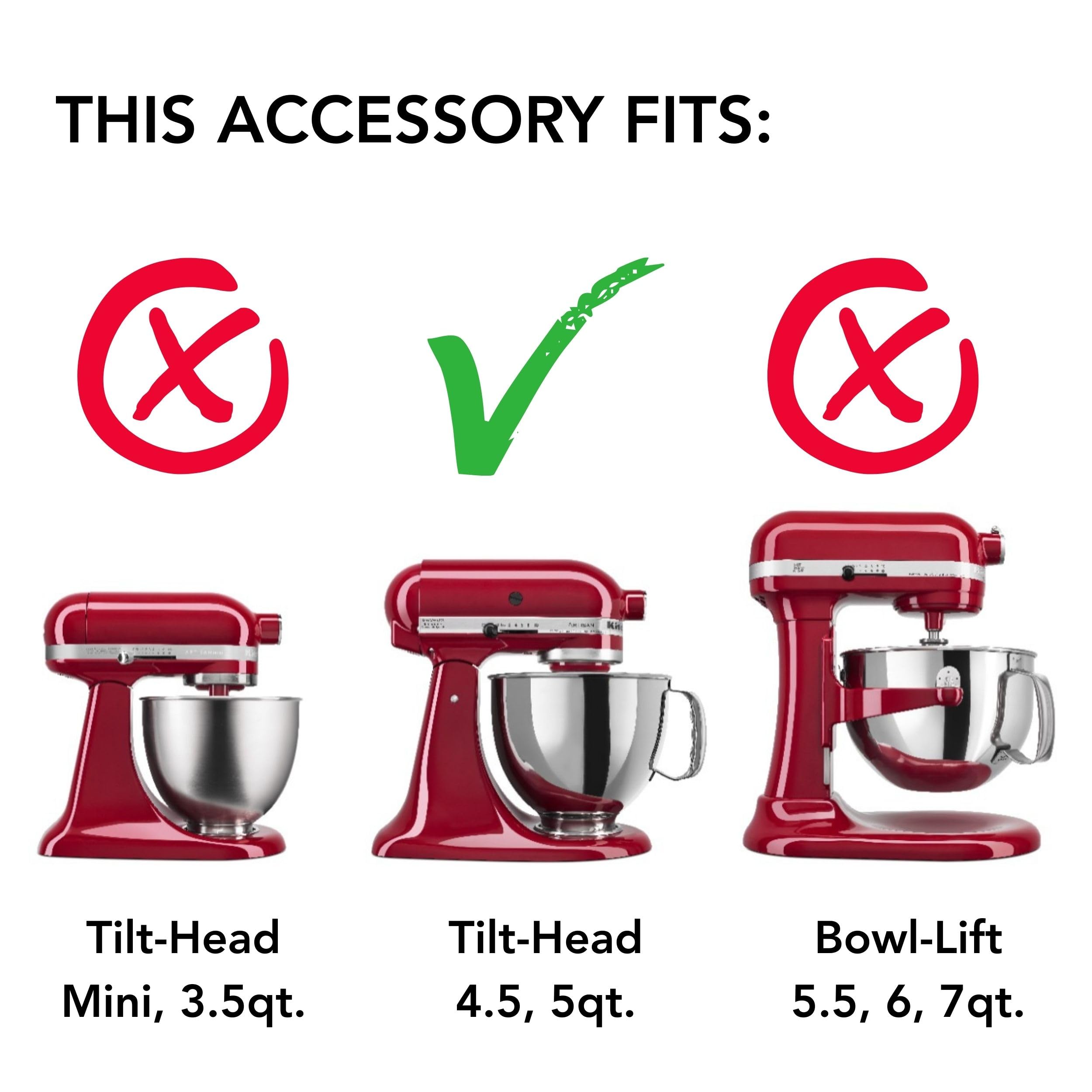 KitchenAid hub installed on tilt-head mixer demonstrates secure attachment and performance