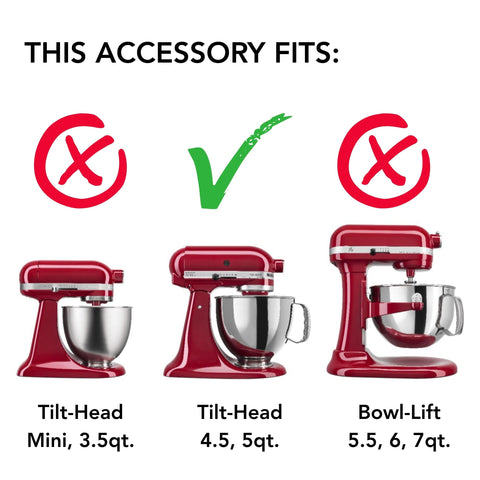 KitchenAid hub installed on tilt-head mixer demonstrates secure attachment and performance