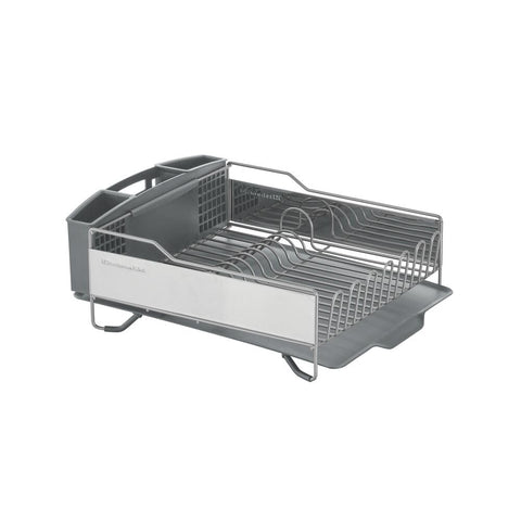 KitchenAid dish rack in kitchen lifestyle scene saving counter space and drying cookware