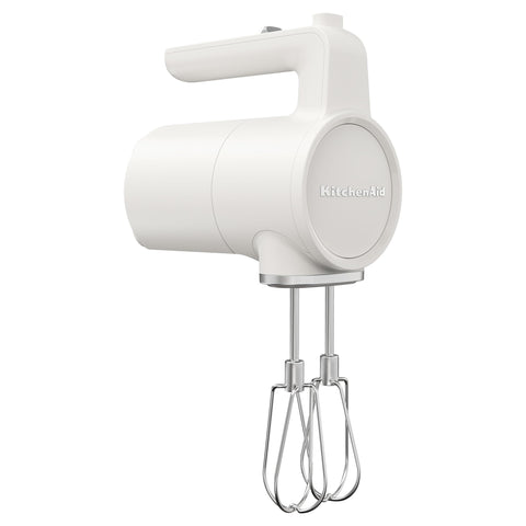KitchenAid KHMR700 front view showing compact cordless mixer and controls for quick mixing