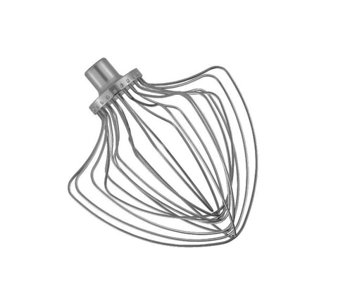 KitchenAid KN211WW front view showing whisk fitting and stainless finish for fast aeration