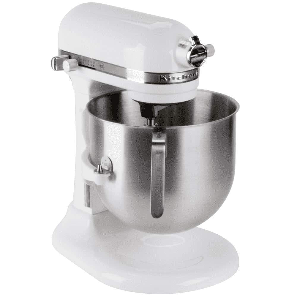 KitchenAid J hook handle close-up showing ergonomic grip for safer heavy-batch handling