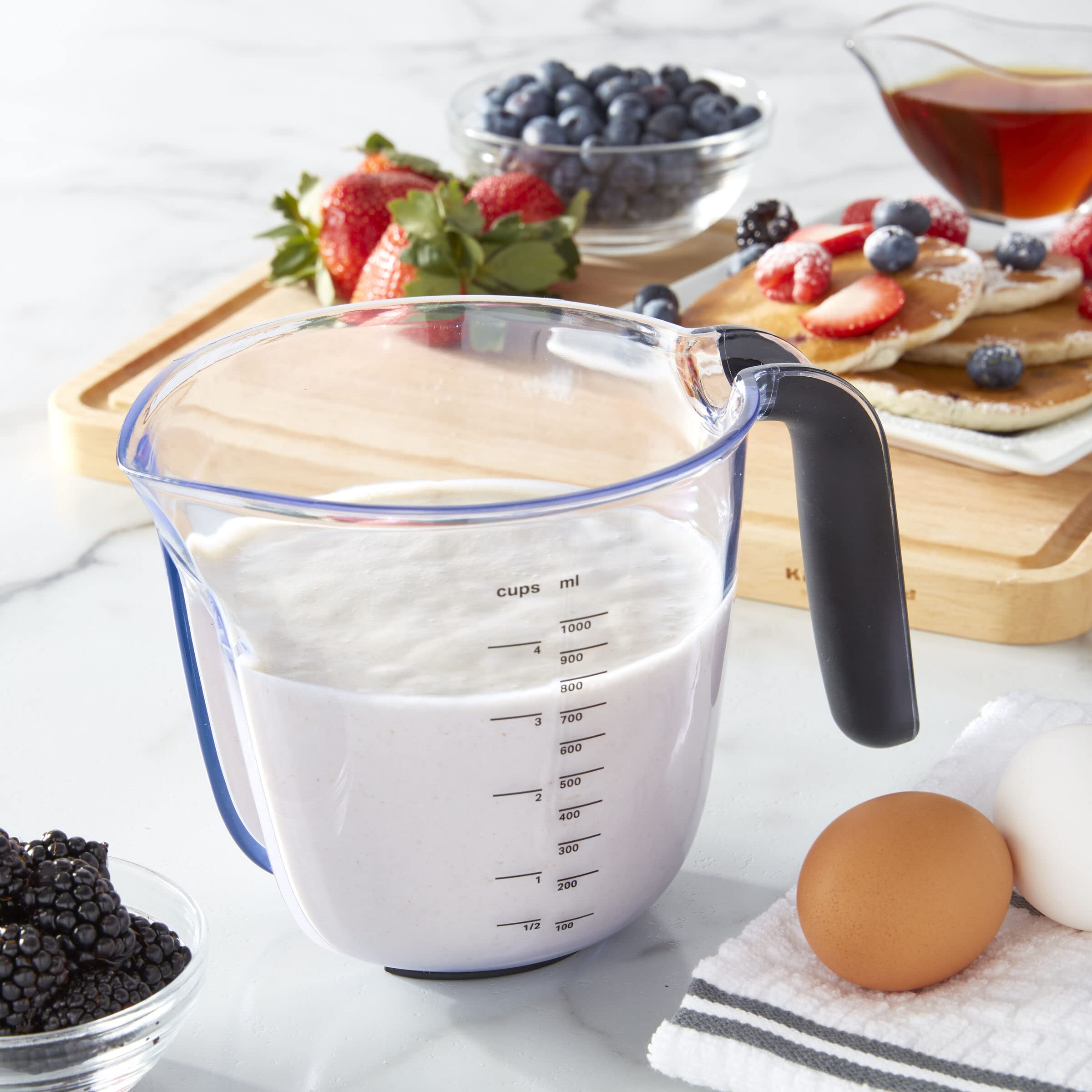KitchenAid measuring cup on kitchen counter in use for everyday cooking