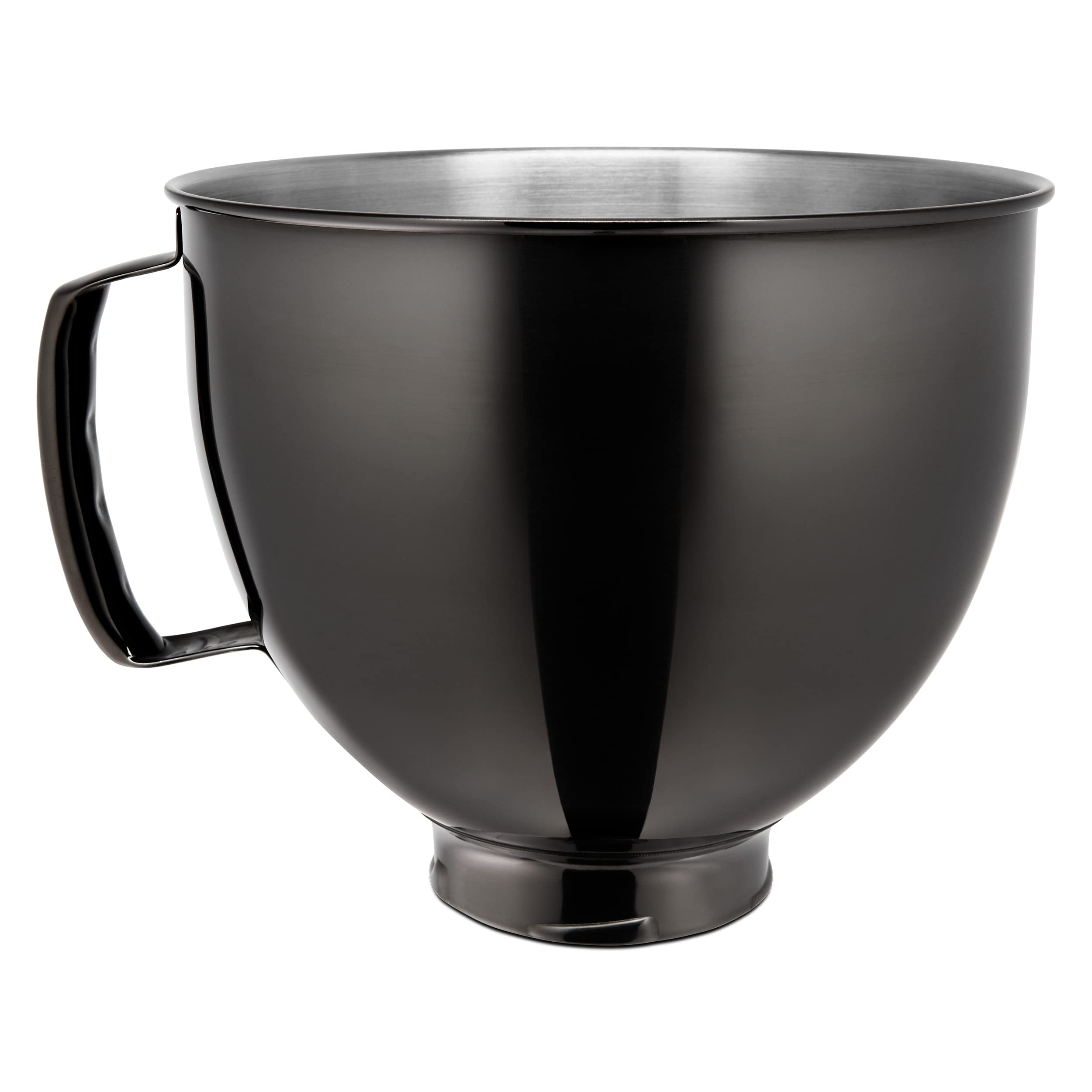 KitchenAid metallic-finish bowl front view showing capacity and sleek design benefit