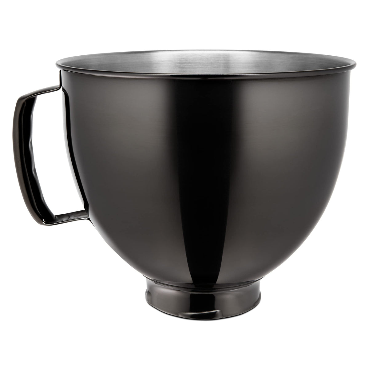 KitchenAid metallic-finish bowl front view showing capacity and sleek design benefit