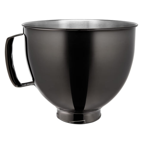 KitchenAid metallic-finish bowl front view showing capacity and sleek design benefit