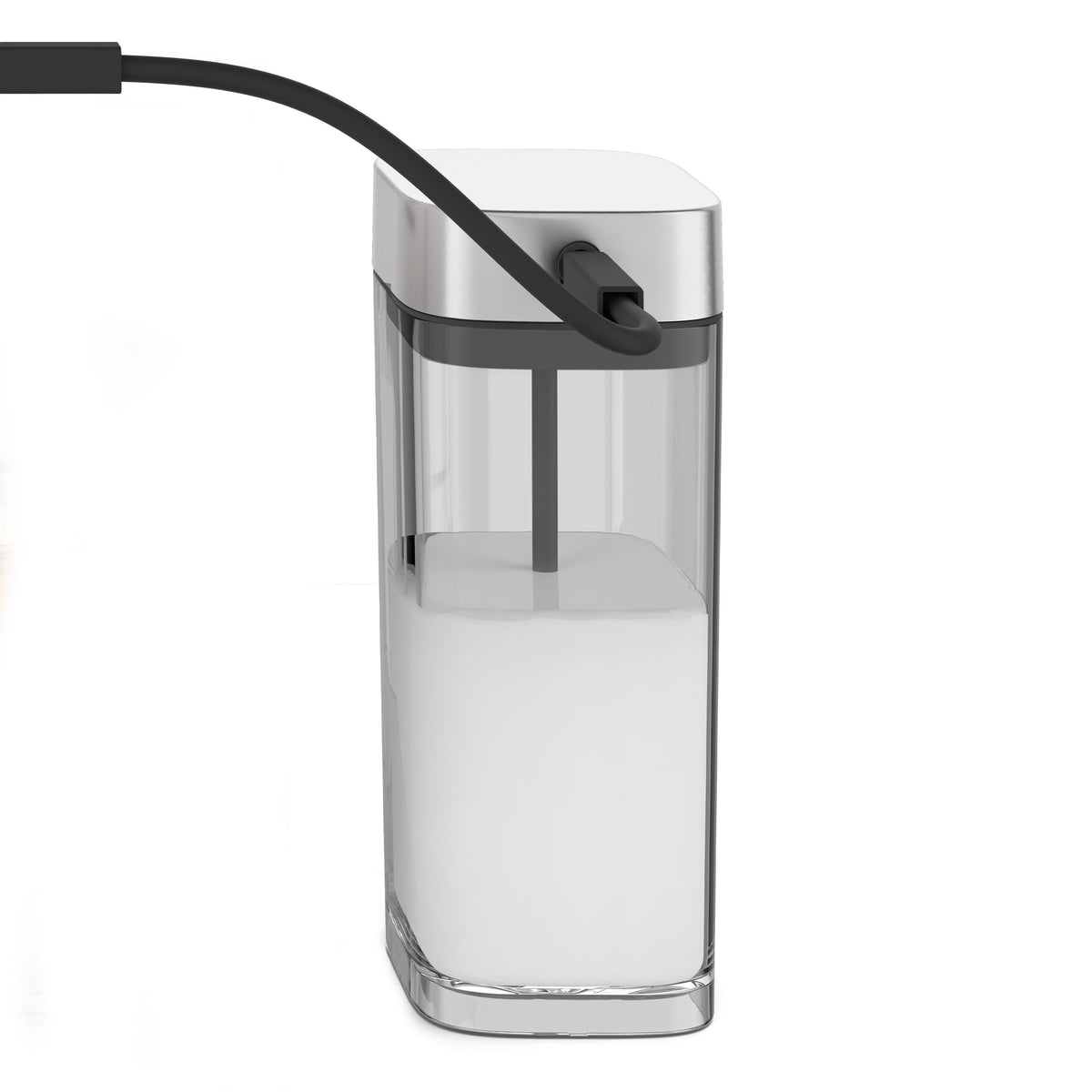 KitchenAid milk container front view showing clean design and easy storage benefit