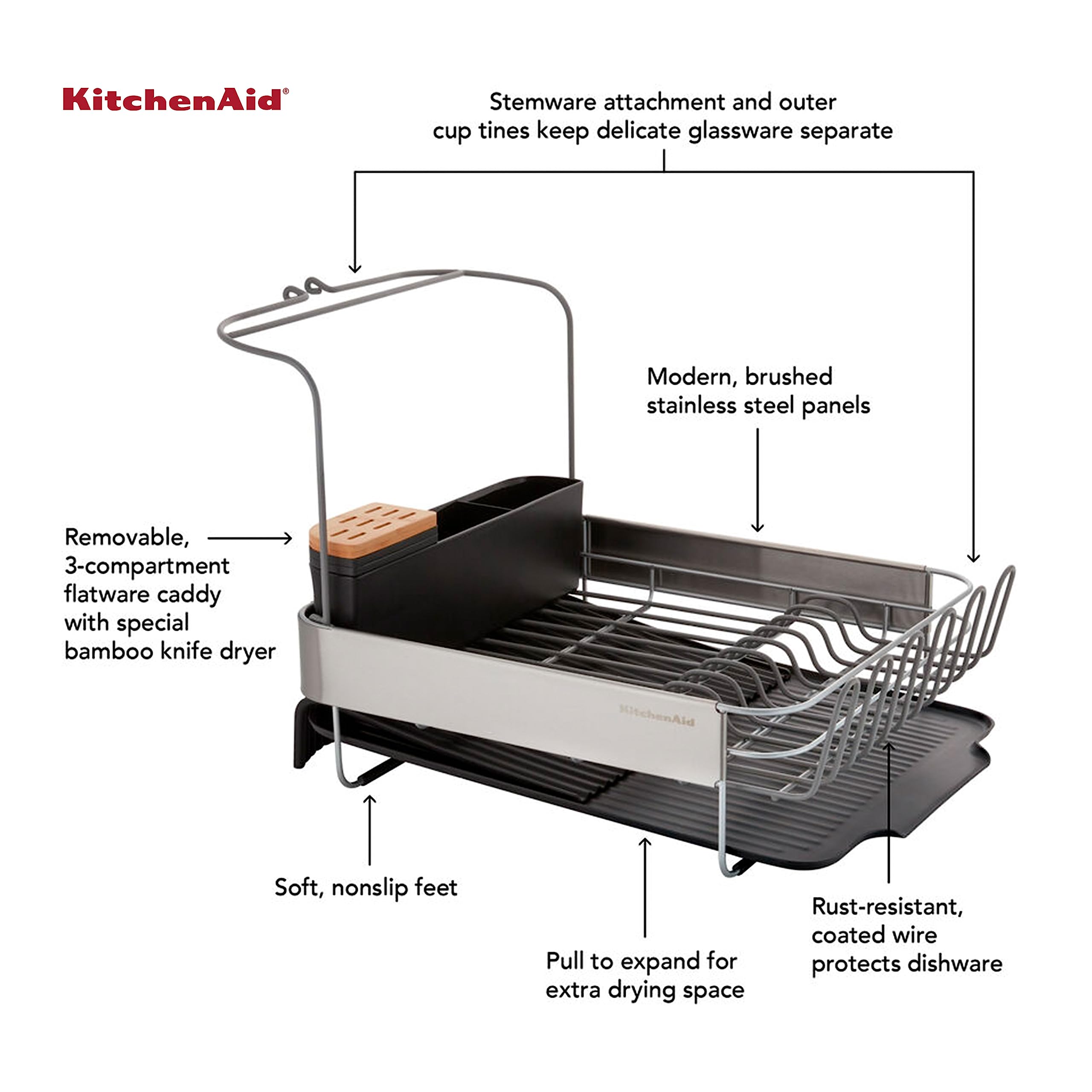 KitchenAid nonslip feet underside protecting countertop from scratches