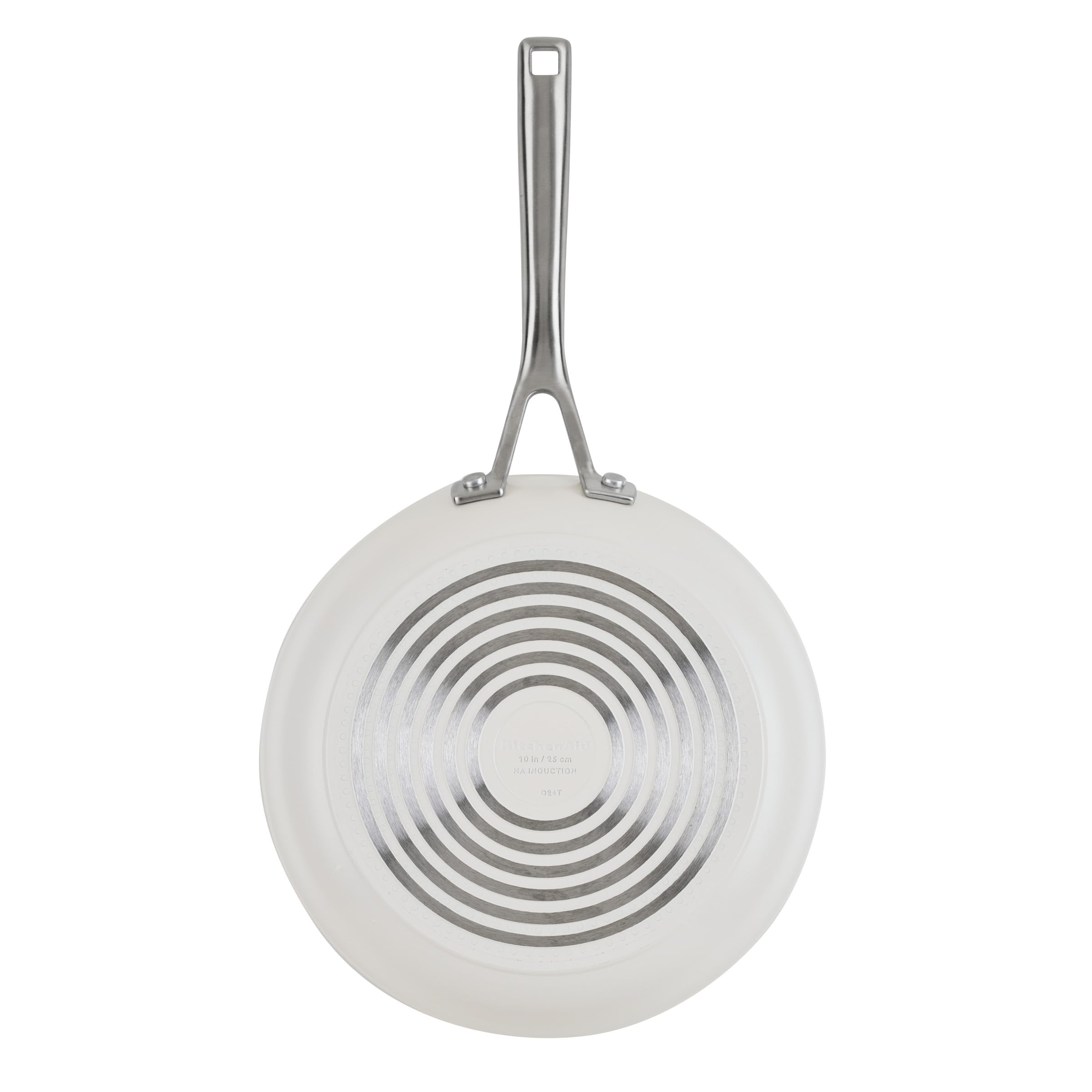 KitchenAid nonstick demo with egg sliding out demonstrating easy food release
