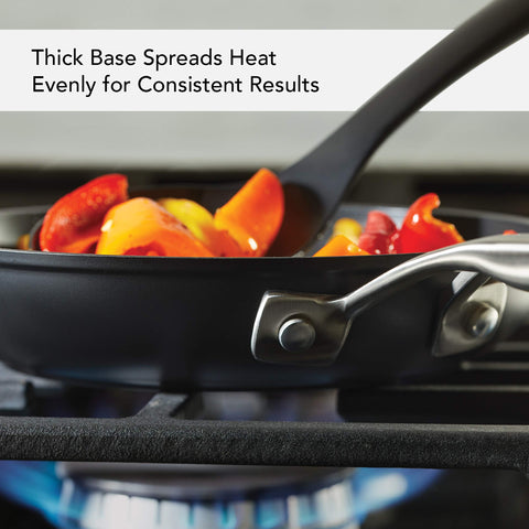 KitchenAid triple-layer nonstick interior close-up illustrating easy food release and low-stick finish