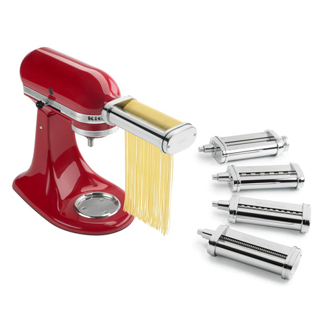 KitchenAid pasta deluxe front packaging showing attachments and benefits