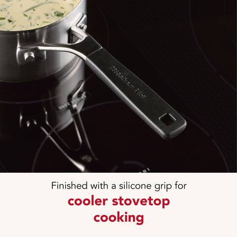 KitchenAid pouring sauce into bowl with controlled spill-free stream