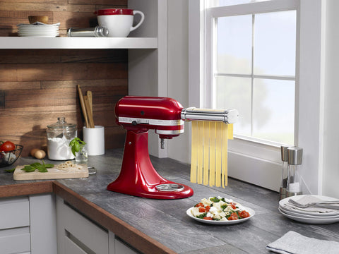 KitchenAid product label and box showing included cutters and easy identification