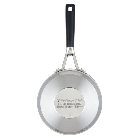 KitchenAid saucepan stacked and dishwasher-ready for easy cleanup