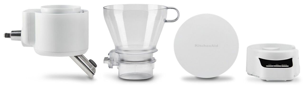 KitchenAid digital scale display on attachment for precise measurements