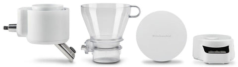 KitchenAid digital scale display on attachment for precise measurements