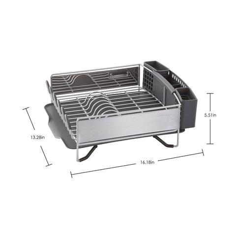 KitchenAid rack beside a dish to show compact 15 by 13.25-inch footprint