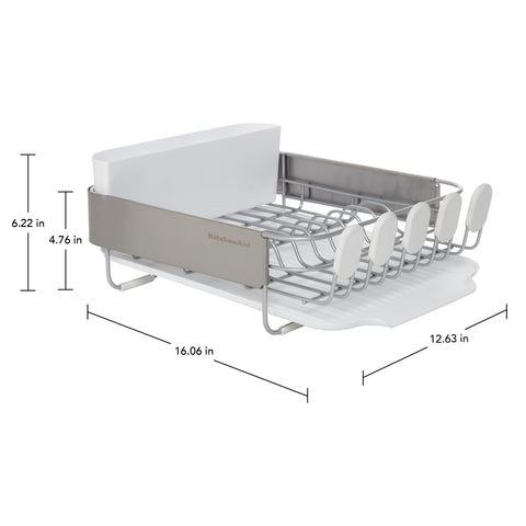 KitchenAid size comparison next to sink showing compact scale and fit