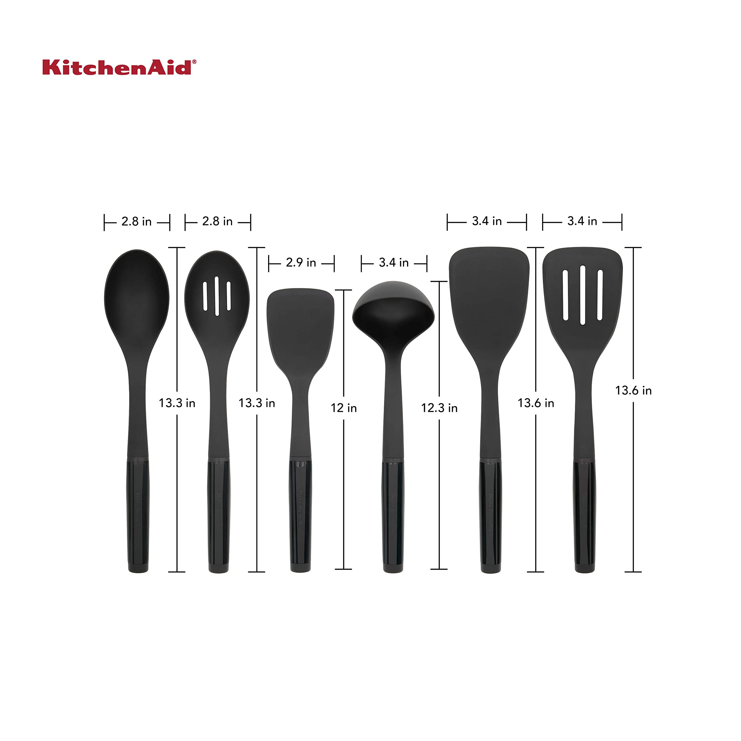 KitchenAid solid turner close-up showing sturdy edge for easy flipping