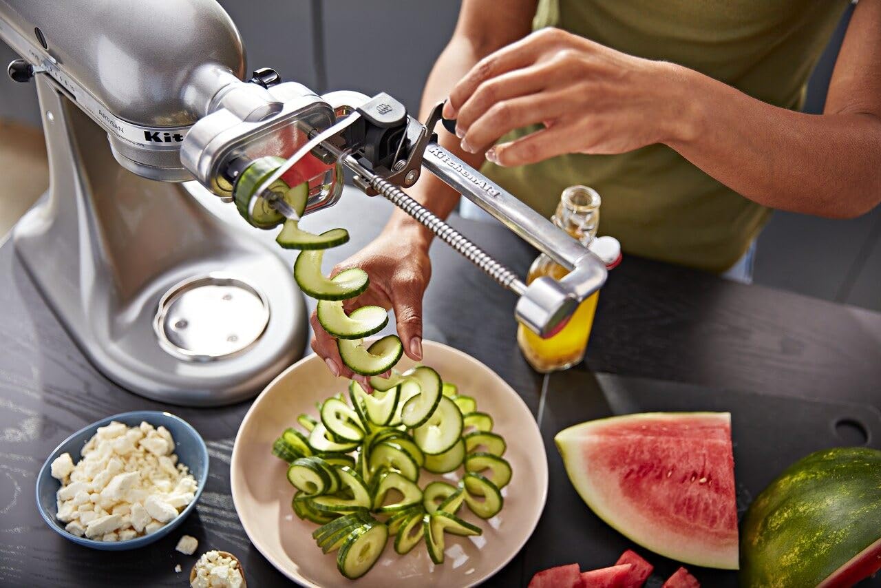 KitchenAid close-up of the seven blades highlighting quick-change durability
