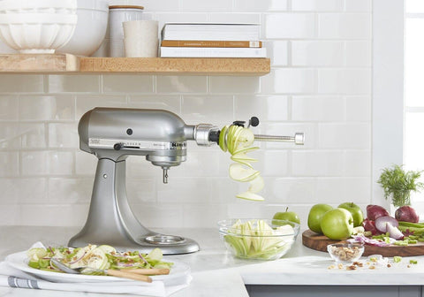 KitchenAid open storage case organizing attachment and blades for neat storage