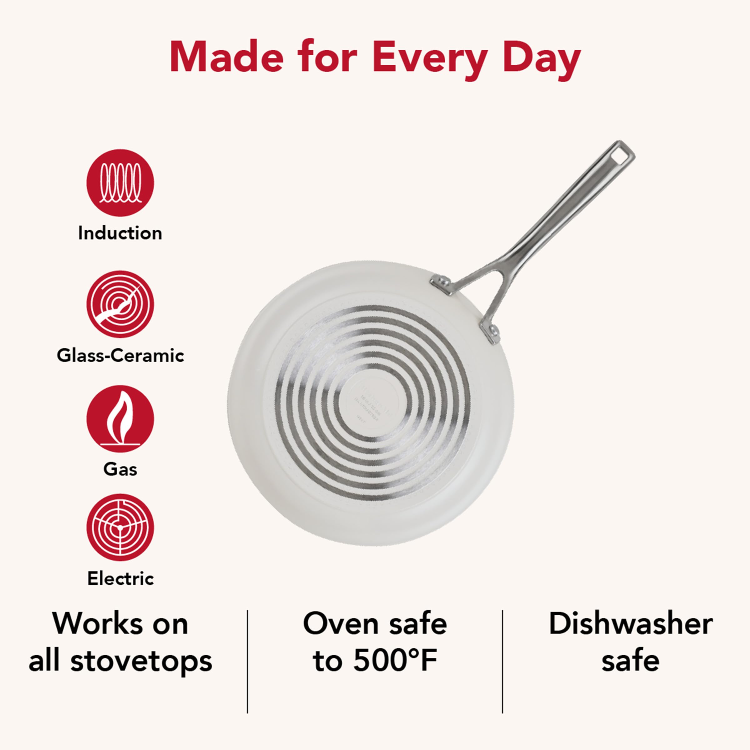 KitchenAid stacked cookware showing space-saving storage and organized kitchen benefit