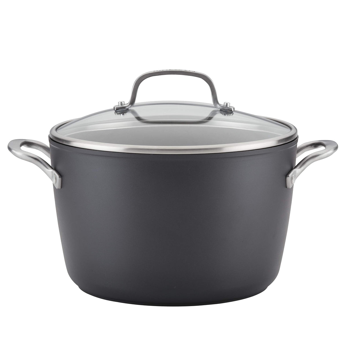 KitchenAid stock pot front view showing full body and lid for versatile cooking