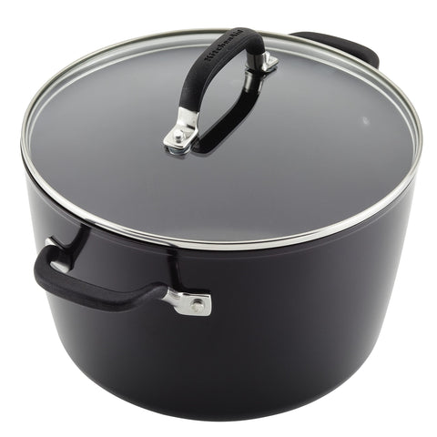 KitchenAid stock pot placed in an oven showing stove-to-oven versatility up to 400°F