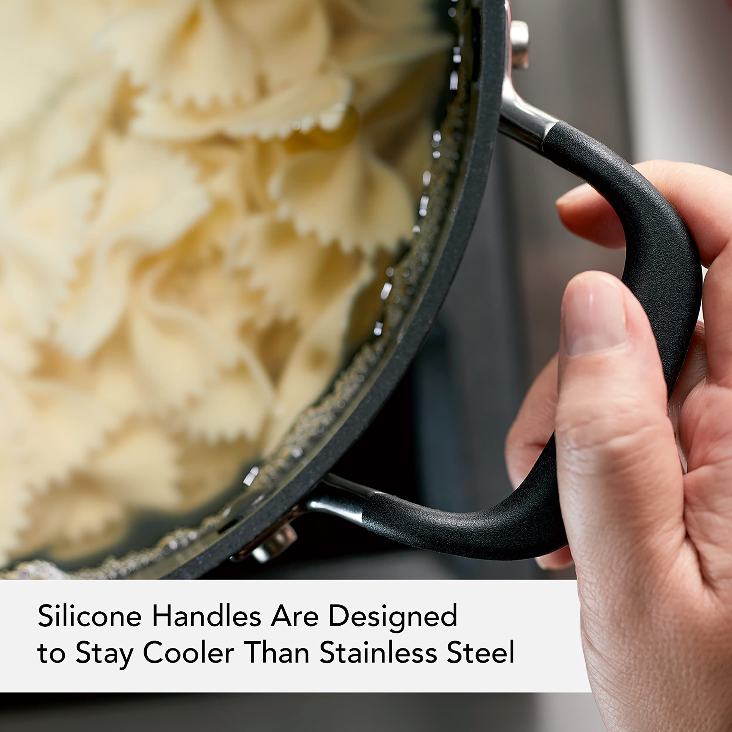 KitchenAid thick forged aluminum base underside for even heat distribution and warp resistance