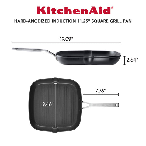 KitchenAid close-up of grill ridges highlighting texture for improved searing and grill marks
