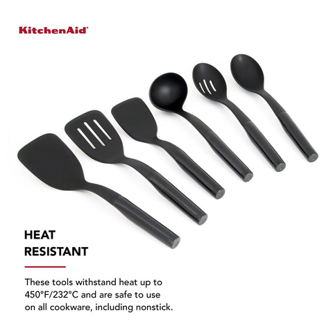 KitchenAid tools arranged in utensil caddy for easy access and storage