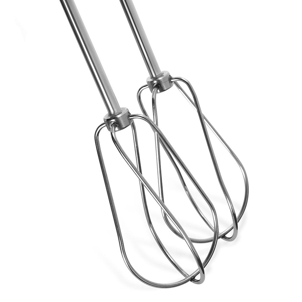 KitchenAid turbo beater front view showing stainless steel blades for faster mixing