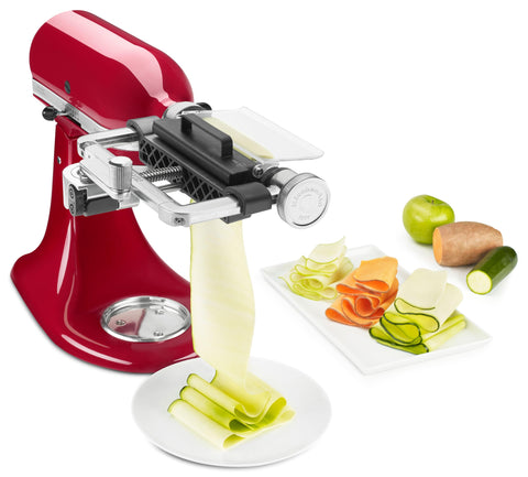 KitchenAid sheet cutter front view showing attachment and stability benefit