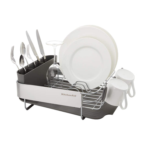 KitchenAid satin-coated wire and stainless panel detail for rust resistance