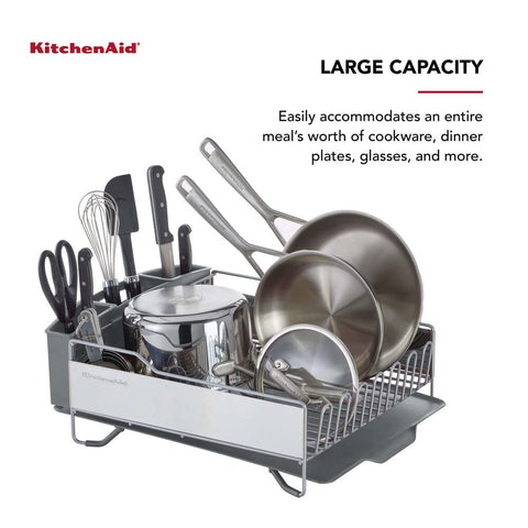 KitchenAid satin-coated wire texture close-up showing rust-resistant durable finish