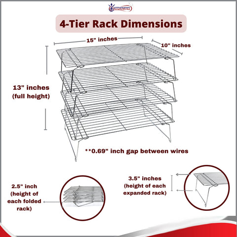 KITCHENATICS close-up of stainless-steel wire grid showing smooth edges and sturdy build