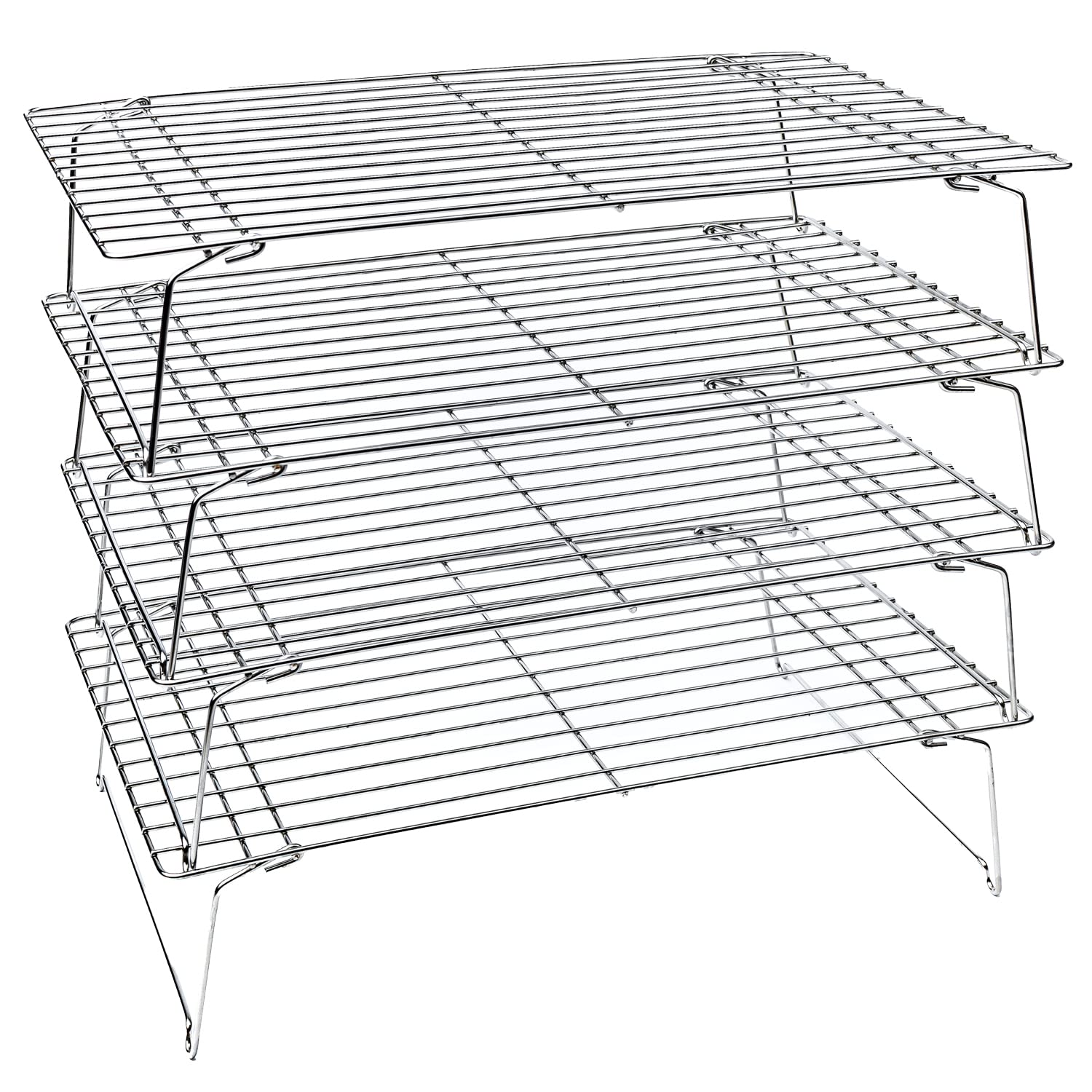 KITCHENATICS front view of 4-tier rack showing compact stacked design and durable finish