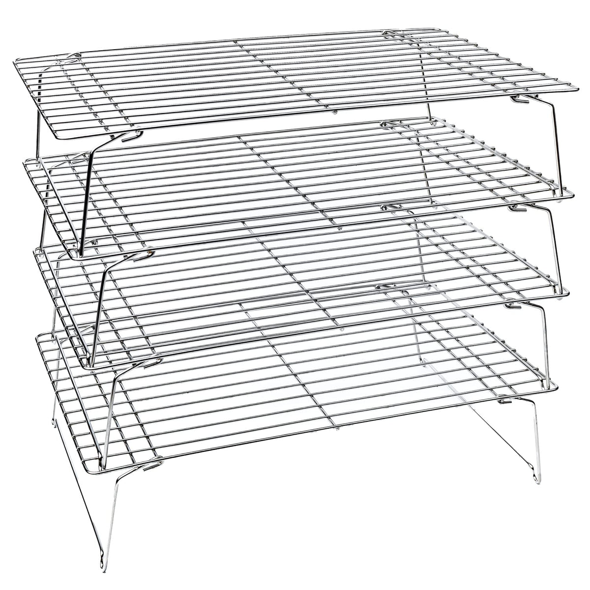 KITCHENATICS front view of 4-tier rack showing compact stacked design and durable finish