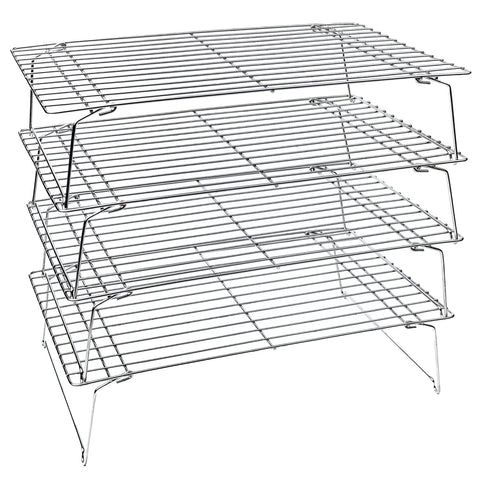 KITCHENATICS front view of 4-tier rack showing compact stacked design and durable finish