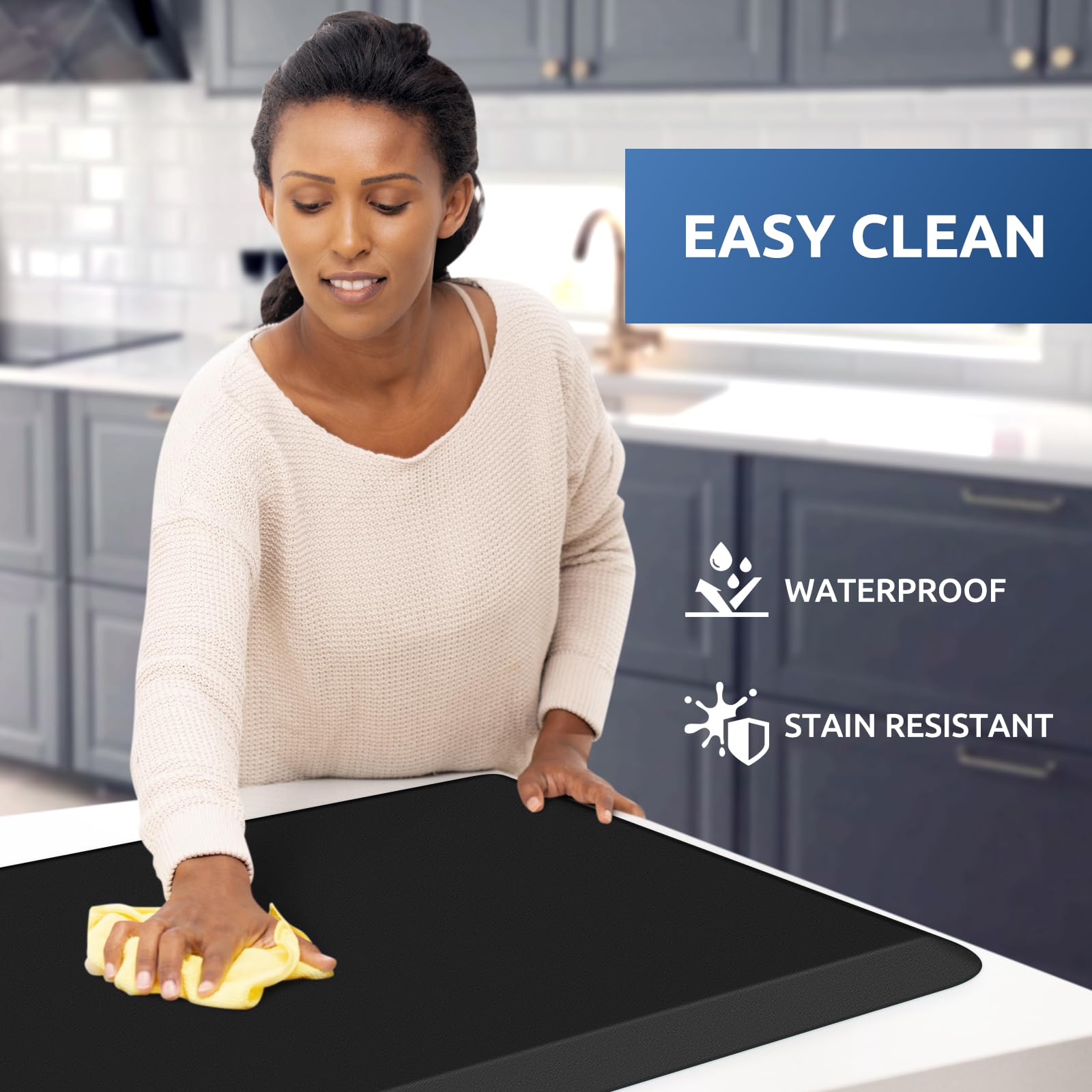 KitchenClouds diamond-pattern backing visible to show non-slip grip