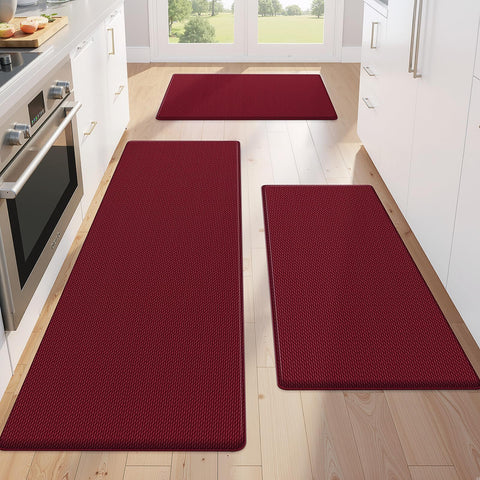 KitchenClouds front view of three cushioned mats showing comfort and protection