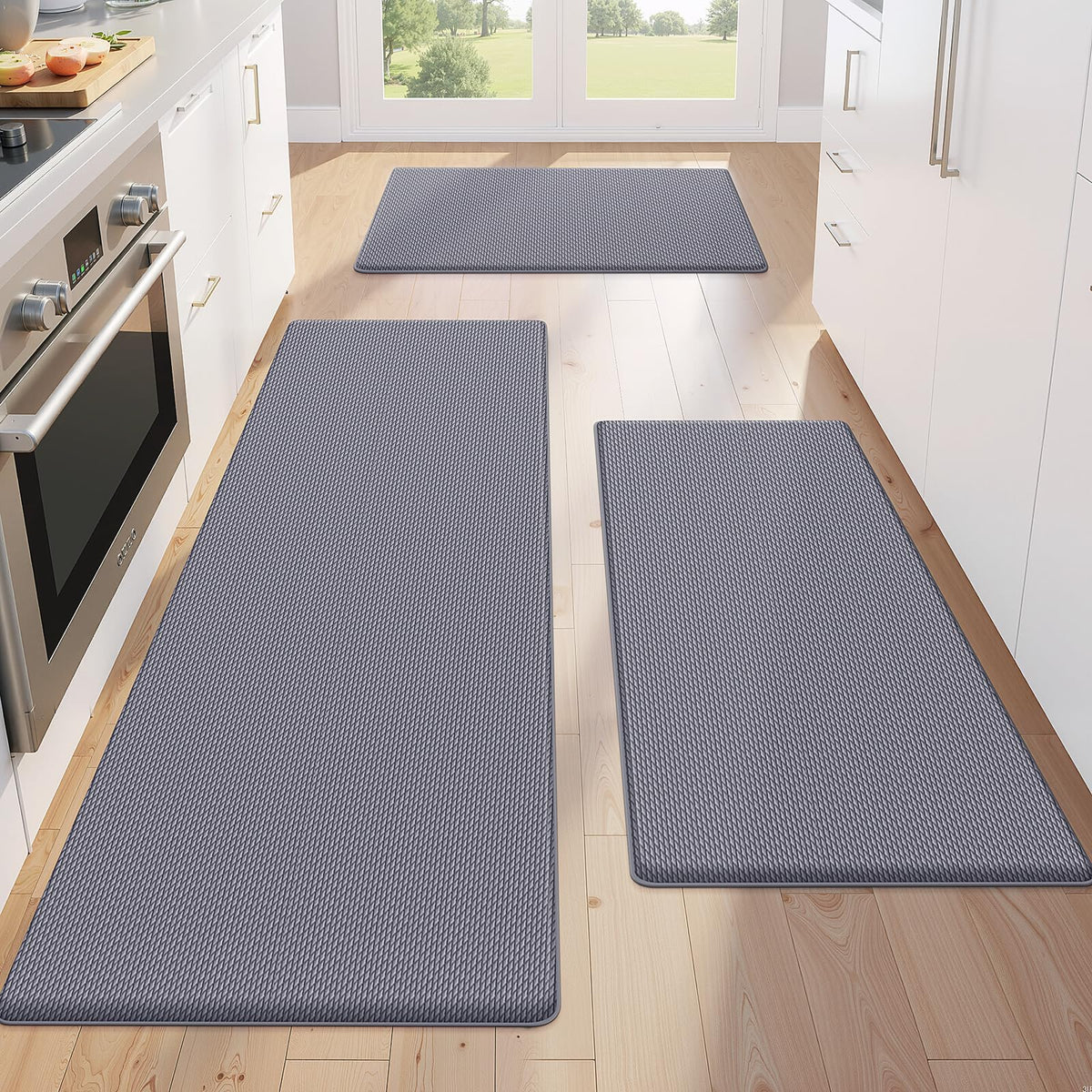 KitchenClouds front packaging showing 3PCS cushioned set and product benefits