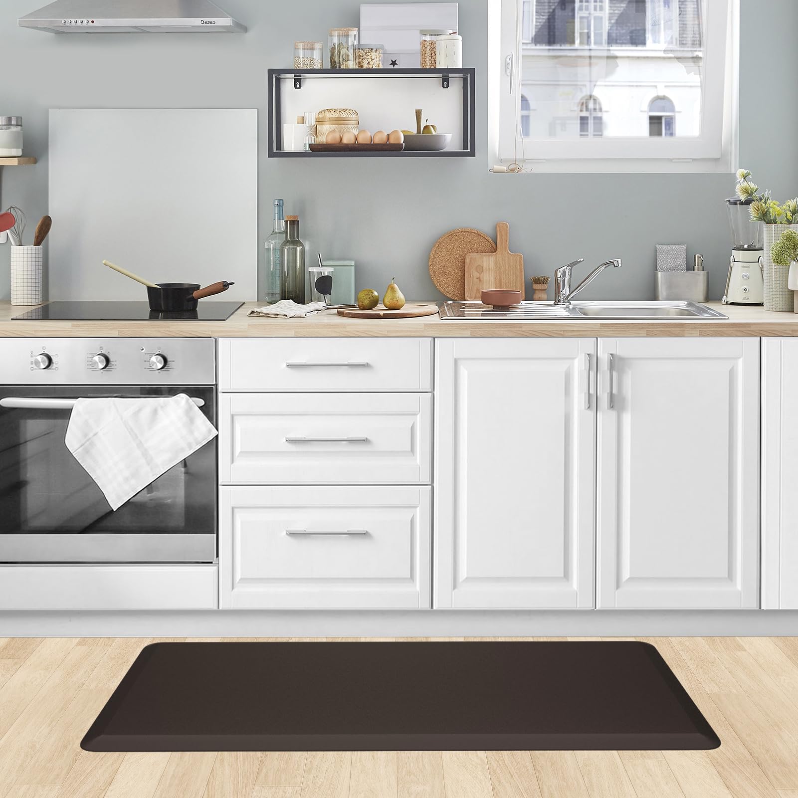 KitchenClouds lifestyle kitchen setting showing ergonomic comfort while cooking