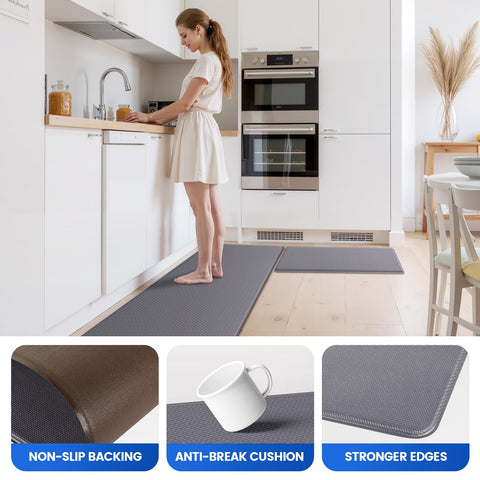 KitchenClouds size comparison with ruler illustrating each mat dimensions