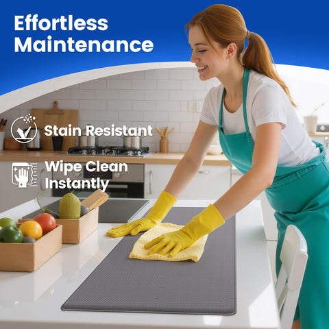 KitchenClouds being wiped clean with cloth demonstrating easy-clean surface