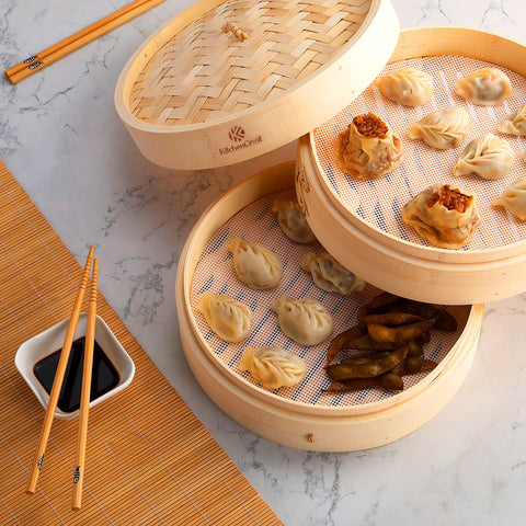 KitchenCrust chopsticks and sauce dish arranged, ready-to-serve presentation and convenience