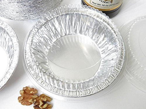 KitchenDance.com pan with recyclable symbol underlining eco-friendly aluminum recycling benefit