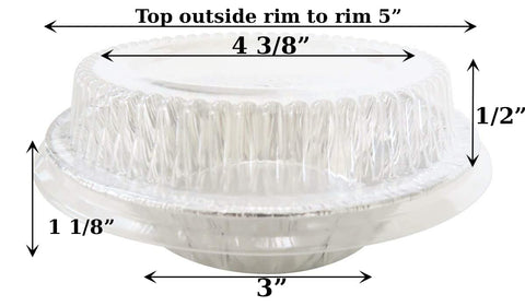 KitchenDance.com side profile showing pan depth and 1-7/8 inch combined height with lid for neat stacking
