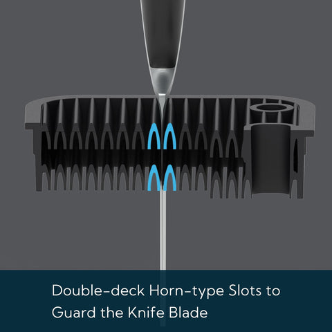KITCHENDAO close-up of slot separation protecting blade edges